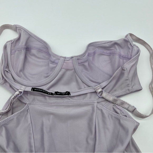 Urban Outfitters Out From Under Elegant Lavender Bodysuit-Under Wire in Bra-Sz M - Picture 8 of 12